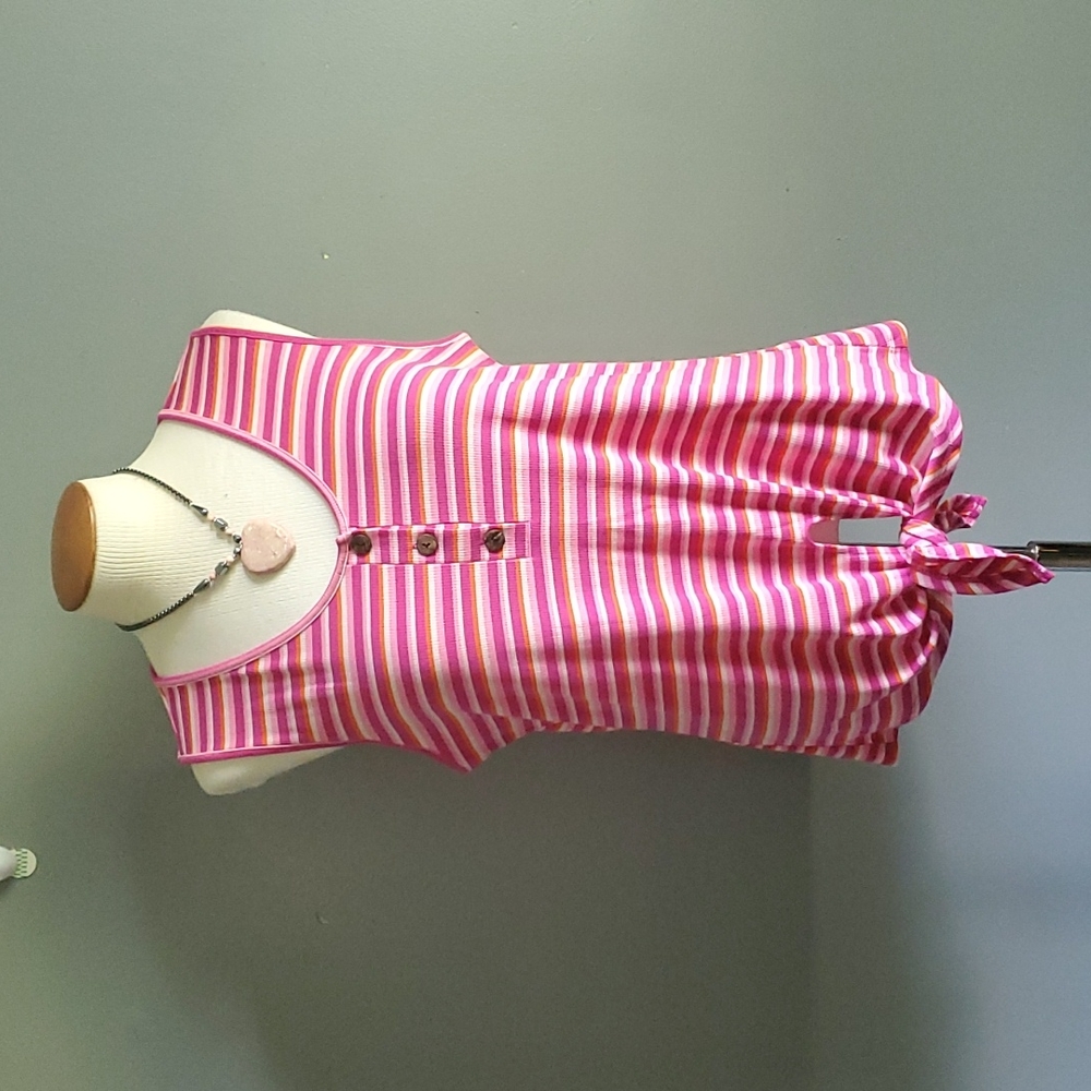 a.n.a, striped, pink , tanktop, size large